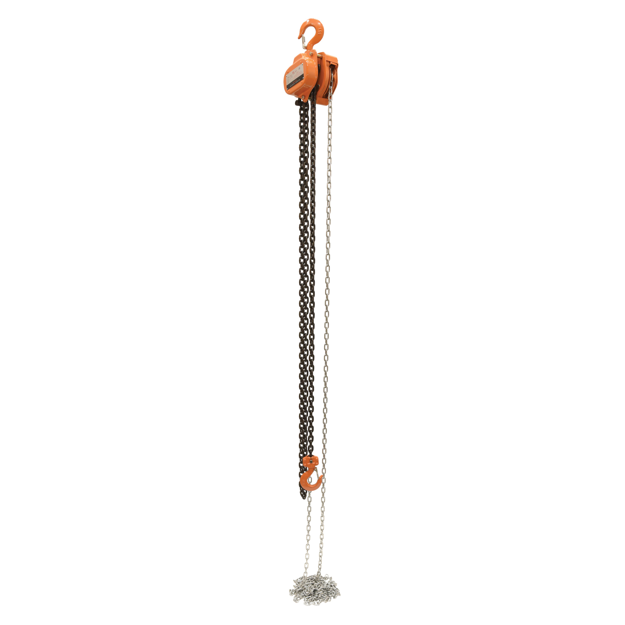 Vestil Professional Hand Chain Hoist 15 Ft. Lift Height 3,000 Lb. Capacity Orange